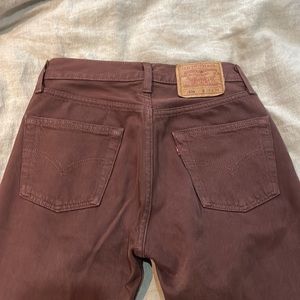 Vintage Chocolate Brown 501 Levi Jeans
